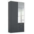 Rauch Alabama 91cm 2 Door Combi Wardrobe - Metallic Dark Grey