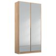 Rauch Alabama 91cm 2 Door Mirrored Wardrobe - Sonoma Oak
