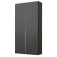 Rauch Alabama 91cm 2 Door Wardrobe - Metallic Dark Grey