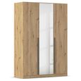 Rauch Alba 136cm 3 Door Mirror Wardrobe - Artisan Oak