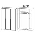 Rauch Alba 136cm 3 Door Wardrobe - Champagne