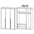 Rauch Alba 136cm 3 Door Wardrobe - Champagne