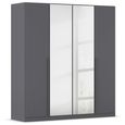 Rauch Alba 181cm 4 Door Mirror Wardrobe - Metallic Grey