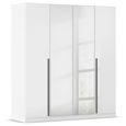 Rauch Alba 181cm 4 Door Mirror Wardrobe - White Gloss