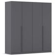 Rauch Alba 181cm 4 Door Wardrobe - Metallic Grey