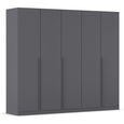 Rauch Alba 226cm 5 Door Wardrobe - Metallic Grey