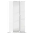 Rauch Alba 91cm 2 Door Mirror Wardrobe - White Gloss