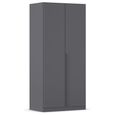 Rauch Alba 91cm 2 Door Wardrobe - Metallic Grey