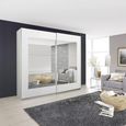 Rauch Alegro 181cm 2 Door Sliding Wardrobe with Mirror - Alpine White