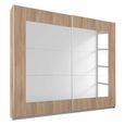 Rauch Alegro 226cm 2 Door Sliding Wardrobe with Mirror - Sonoma Oak