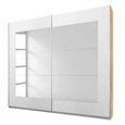 Rauch Alegro 226cm 2 Door Sliding Wardrobe with Mirror - Sonoma Oak and Alpine White