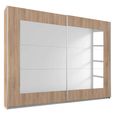 Rauch Alegro 271cm 2 Door Sliding Wardrobe with Mirror - Sonoma Oak