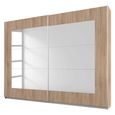 Rauch Alegro 271cm 2 Door Sliding Wardrobe with Mirror - Sonoma Oak