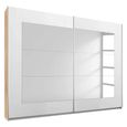 Rauch Alegro 271cm 2 Door Sliding Wardrobe with Mirror - Sonoma Oak and Alpine White