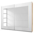 Rauch Alegro 271cm 2 Door Sliding Wardrobe with Mirror - Sonoma Oak and Alpine White