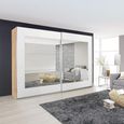 Rauch Alegro 271cm 2 Door Sliding Wardrobe with Mirror - Sonoma Oak and Alpine White