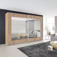 Rauch Alegro 271cm 2 Door Sliding Wardrobe with Mirror - Sonoma Oak