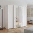 Rauch Altera 226cm 4 Door Sliding Wardrobe with Mirror - Alpine White