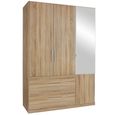 Rauch Alvor 136cm 3 Door Combi Wardrobe - Sonoma Oak