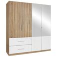 Rauch Alvor 181cm 4 Door Combi Wardrobe - Sonoma Oak and Alpine White