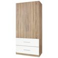 Rauch Alvor 91cm 2 Door Wardrobe - Sonoma Oak and Alpine White