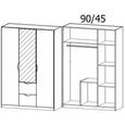 Arnstein Wardrobe - 136cm - 3 Door - Combi - Alpine White