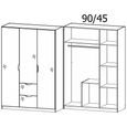 Arnstein Wardrobe - 136cm - 3 Door - 2 Drawer - Sonoma Oak & White High Gloss