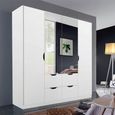 Arnstein Wardrobe - 181cm - 4 Door - Combi - Alpine White