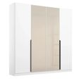 Rauch Artemis 181cm 4 Door Wardrobe - Alpine White and Champagne Glass