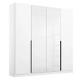 Rauch Artemis 181cm 4 Door Wardrobe - Alpine White and White Glass