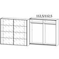 Rauch Artemis 226cm 2 Door Sliding Wardrobe - Alpine White and Basalt Glass
