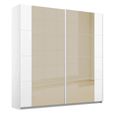 Rauch Artemis 226cm 2 Door Sliding Wardrobe - Alpine White and Champagne Glass