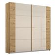 Rauch Artemis 226cm 2 Door Sliding Wardrobe - Artisan Oak and Champagne Glass