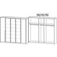 Rauch Artemis 226cm 5 Door Wardrobe - Alpine White and Basalt Glass