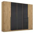 Rauch Artemis 226cm 5 Door Wardrobe - Artisan Oak and Basalt Glass