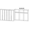 Rauch Artemis 271cm 6 Door Wardrobe - Alpine White and Champagne Glass