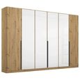 Rauch Artemis 271cm 6 Door Wardrobe - Artisan Oak and White Glass