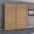 Rauch Aurelio 175cm Artisan Oak 2 Door Sliding Wardrobe