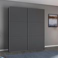 Rauch Aurelio 175cm Metallic Grey 2 Door Sliding Wardrobe