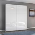 Rauch Aurelio 175cm White Gloss 2 Door Sliding Wardrobe