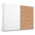 Rauch Aurelio 261cm Alpine White and Artisan Oak 2 Door Sliding Wardrobe