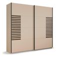Rauch Barea 226cm 2 Door Sliding Wardrobe - Champagne and Atlantic Dark Oak