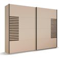 Rauch Barea 271cm 2 Door Sliding Wardrobe - Champagne and Atlantic Dark Oak