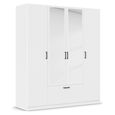 Rauch Bari 181cm 4 Door Combi Wardrobe - Alpine White