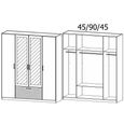 Rauch Bari 181cm 4 Door Combi Wardrobe - Metallic Grey