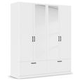 Rauch Bari 181cm 4 Door Combi Wardrobe with Drawers - Alpine White