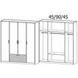 Rauch Bari 181cm 4 Door Wardrobe - Metallic Grey and Artisan Oak