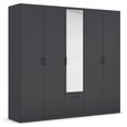 Rauch Bari 226cm 5 Door Combi Wardrobe - Metallic Grey