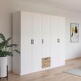 Rauch Bari 226cm 5 Door Wardrobe - Alpine White and Artisan Oak