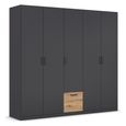 Rauch Bari 226cm 5 Door Wardrobe - Metallic Grey and Artisan Oak